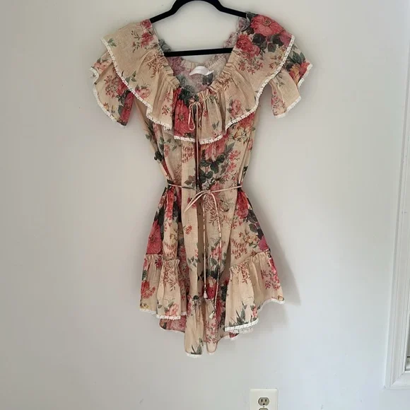 Zimmermann short Floral Ruffle Dress size small (Zimmermann 2) - Picture 3 of 8